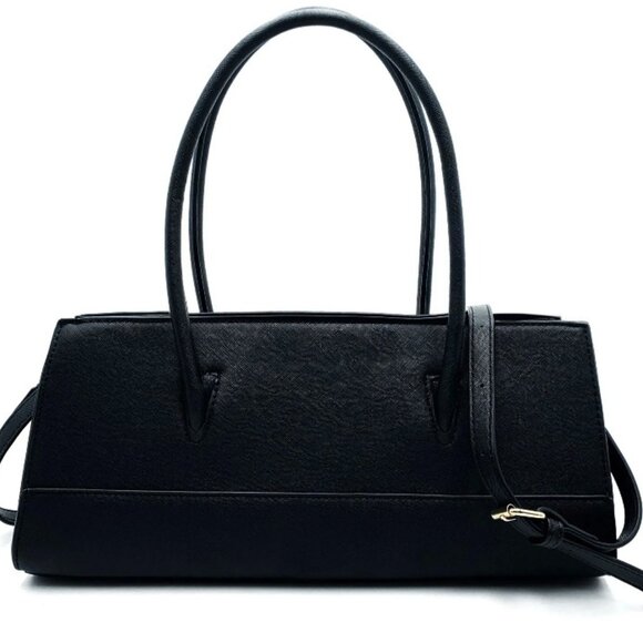 Trina Turk Black Satchel With Crossbody Strap NWT - Picture 2 of 3